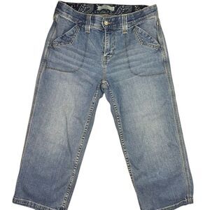 Vintage Y2K 90s Levis Straight Leg Capri Jeans Women’s Size 8 Denim Carpenter